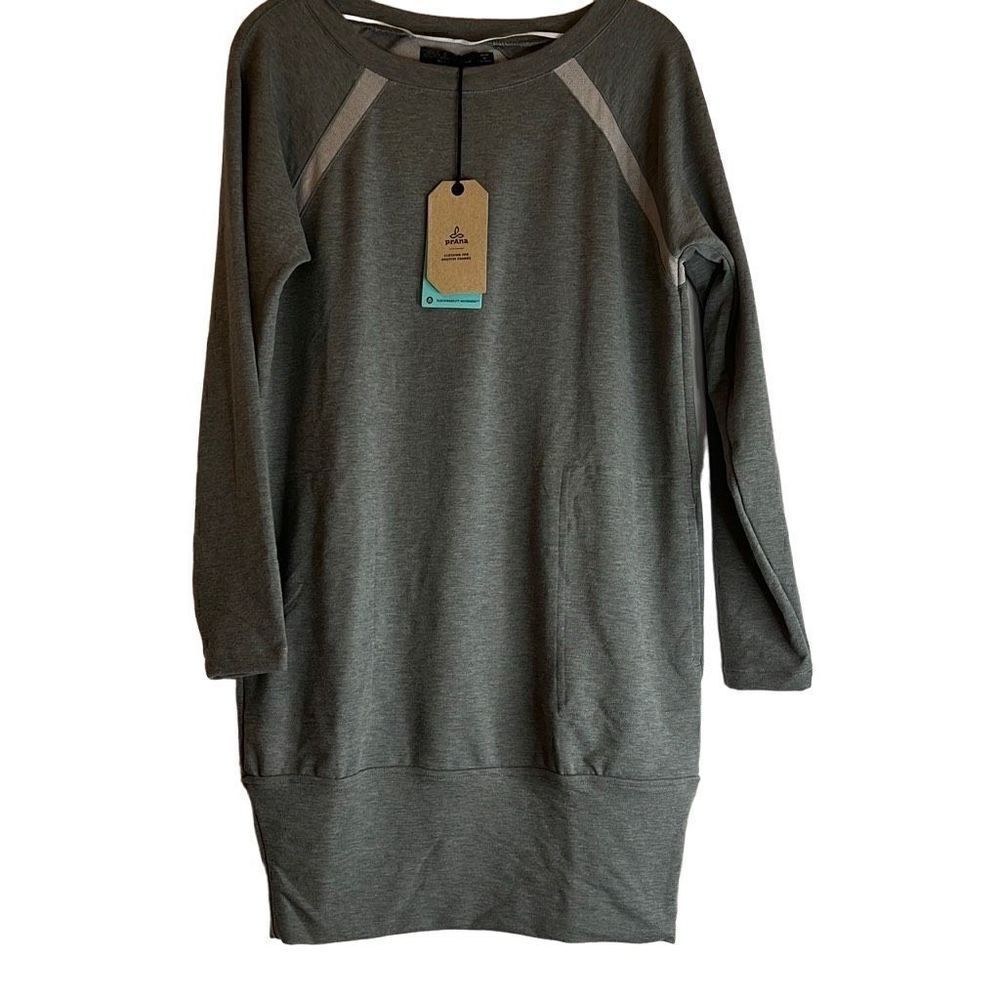 Prana Rosie Dress Ashy Gray Women’s Sz.XS long sleeve NWT